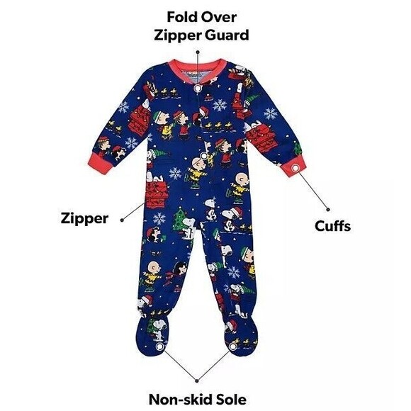 NWT Peanuts Family Matching PJ Infant Sleeper Size 18 M - Picture 3 of 4